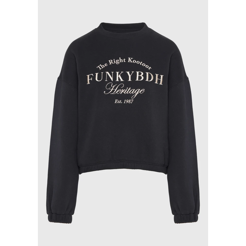 FUNKY BUDDHA Relaxed fit φούτερ με κέντημα