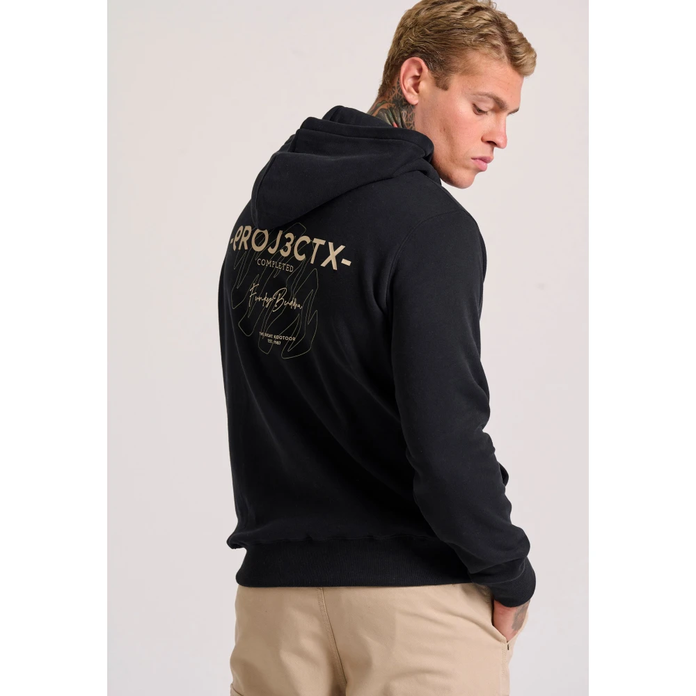 FUNKY BUDDHA Relaxed fit φούτερ με γραφικό τύπωμα στην πλάτη