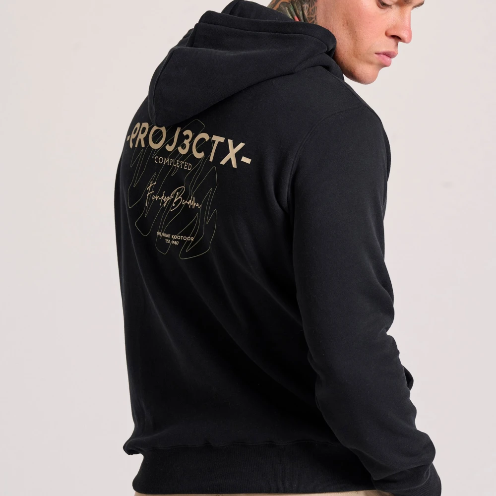 FUNKY BUDDHA Relaxed fit φούτερ με γραφικό τύπωμα στην πλάτη