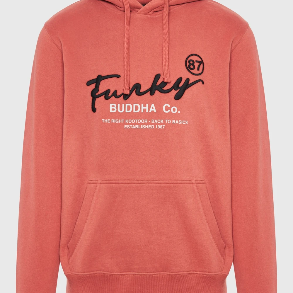 FUNKY BUDDHA Relaxed fit φούτερ με κέντημα στο στήθος