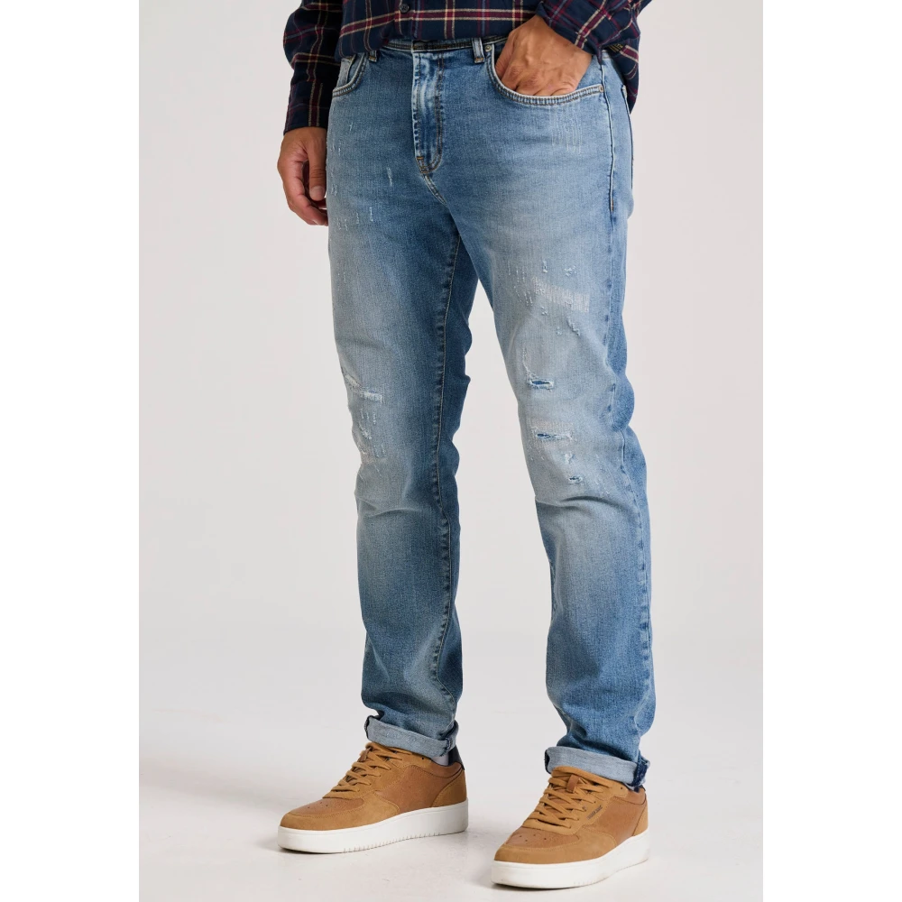 FUNKY BUDDHA Slim fit τζιν παντελόνι με φθορές - LTB x Funky Bu