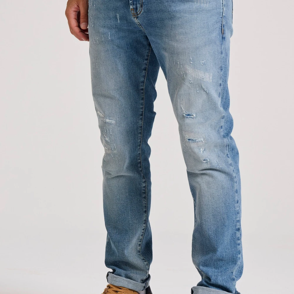 FUNKY BUDDHA Slim fit τζιν παντελόνι με φθορές - LTB x Funky Bu