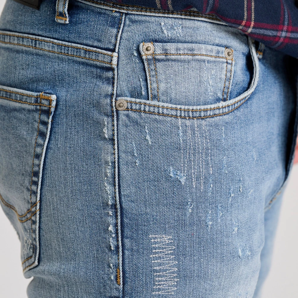 FUNKY BUDDHA Slim fit τζιν παντελόνι με φθορές - LTB x Funky Bu