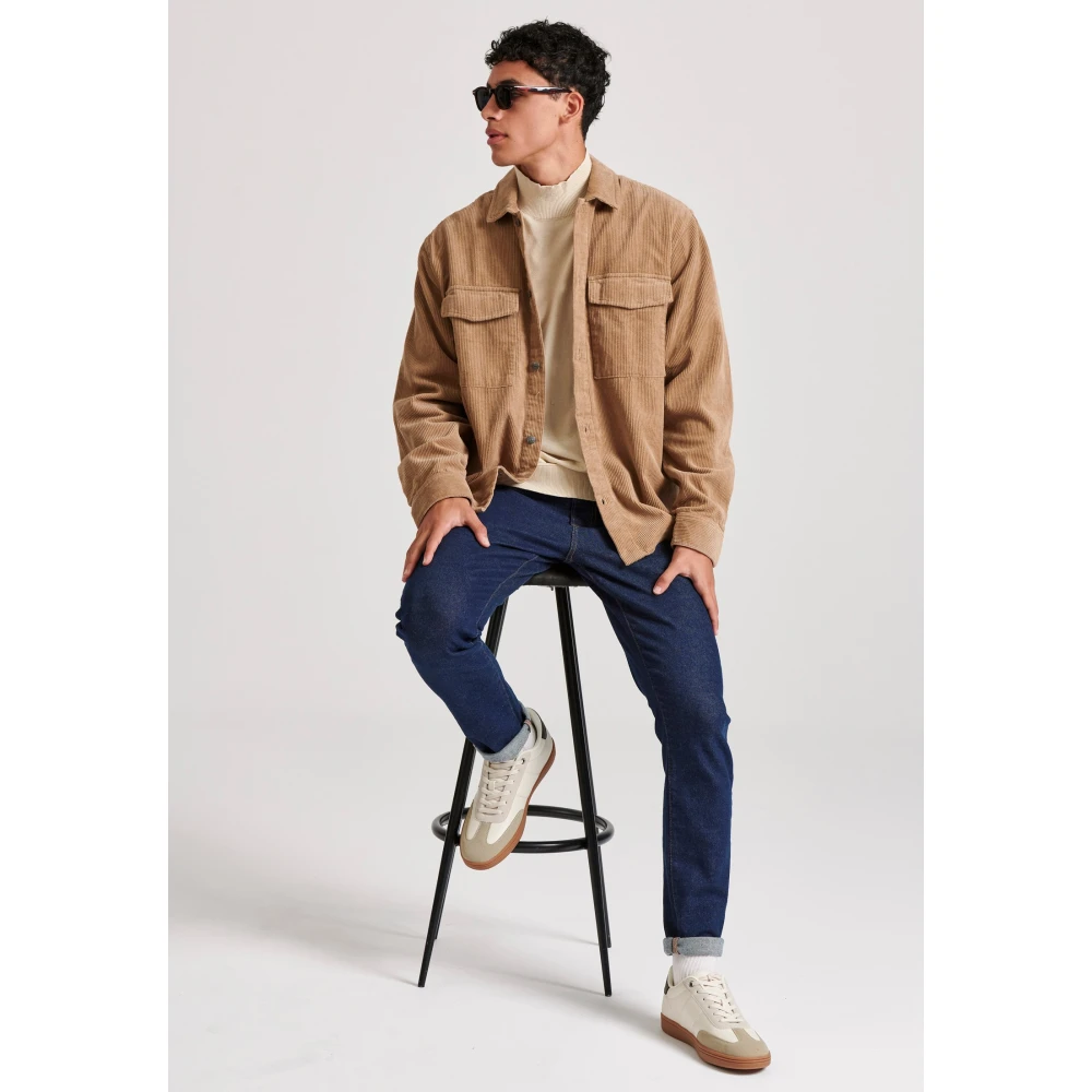 FUNKY BUDDHA Slim tapered fit τζιν παντελόνι με whisker details