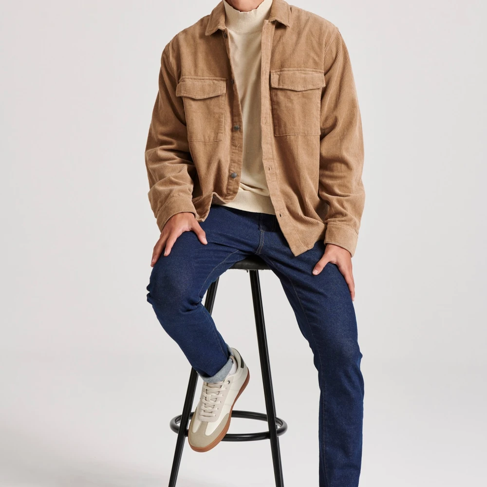 FUNKY BUDDHA Slim tapered fit τζιν παντελόνι με whisker details