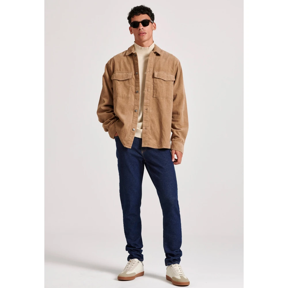 FUNKY BUDDHA Slim tapered fit τζιν παντελόνι με whisker details