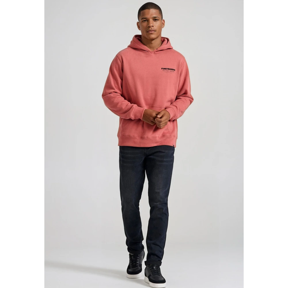 FUNKY BUDDHA Slim tapered fit τζιν παντελόνι με ελαφρύ ξεθώριασ