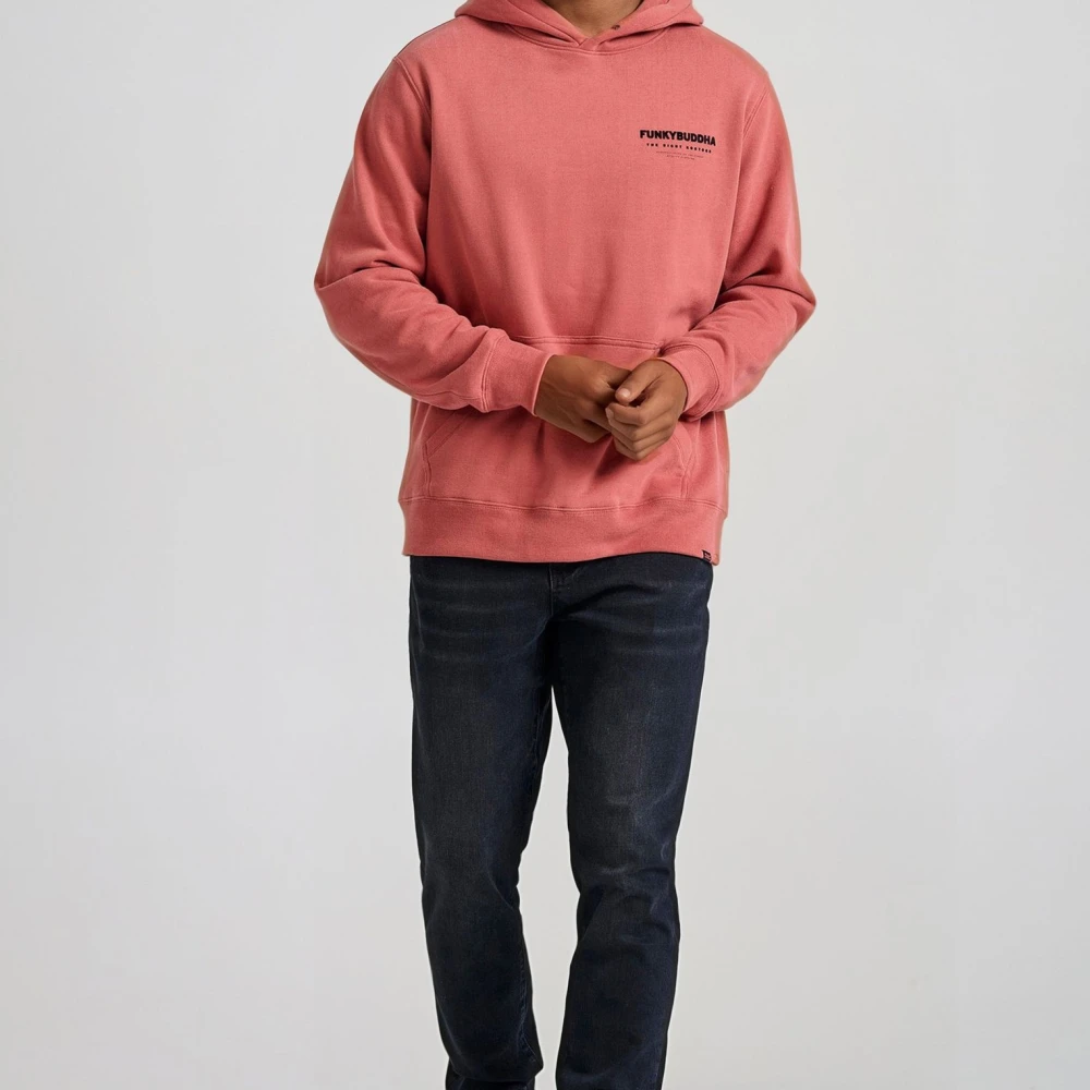 FUNKY BUDDHA Slim tapered fit τζιν παντελόνι με ελαφρύ ξεθώριασ