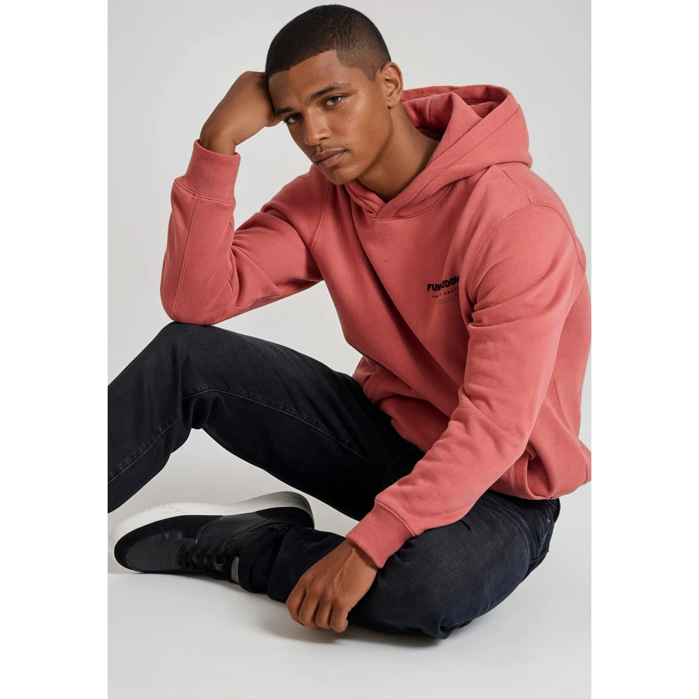 FUNKY BUDDHA Slim tapered fit τζιν παντελόνι με ελαφρύ ξεθώριασ