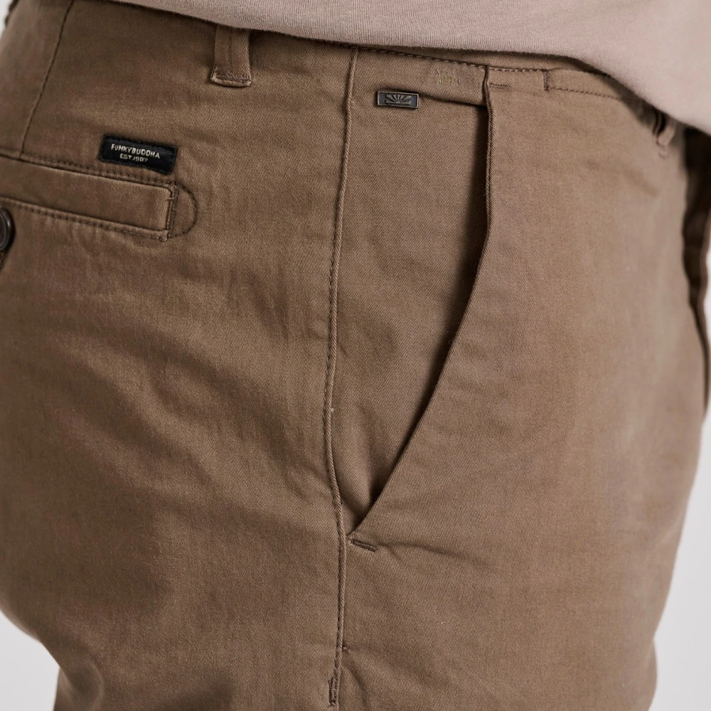 FUNKY BUDDHA Straight fit chino παντελόνι