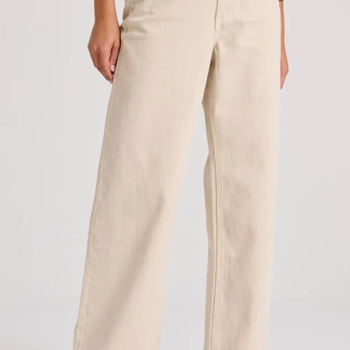 FUNKY BUDDHA Straight fit garment dyed τζιν παντελόνι με ζώνη