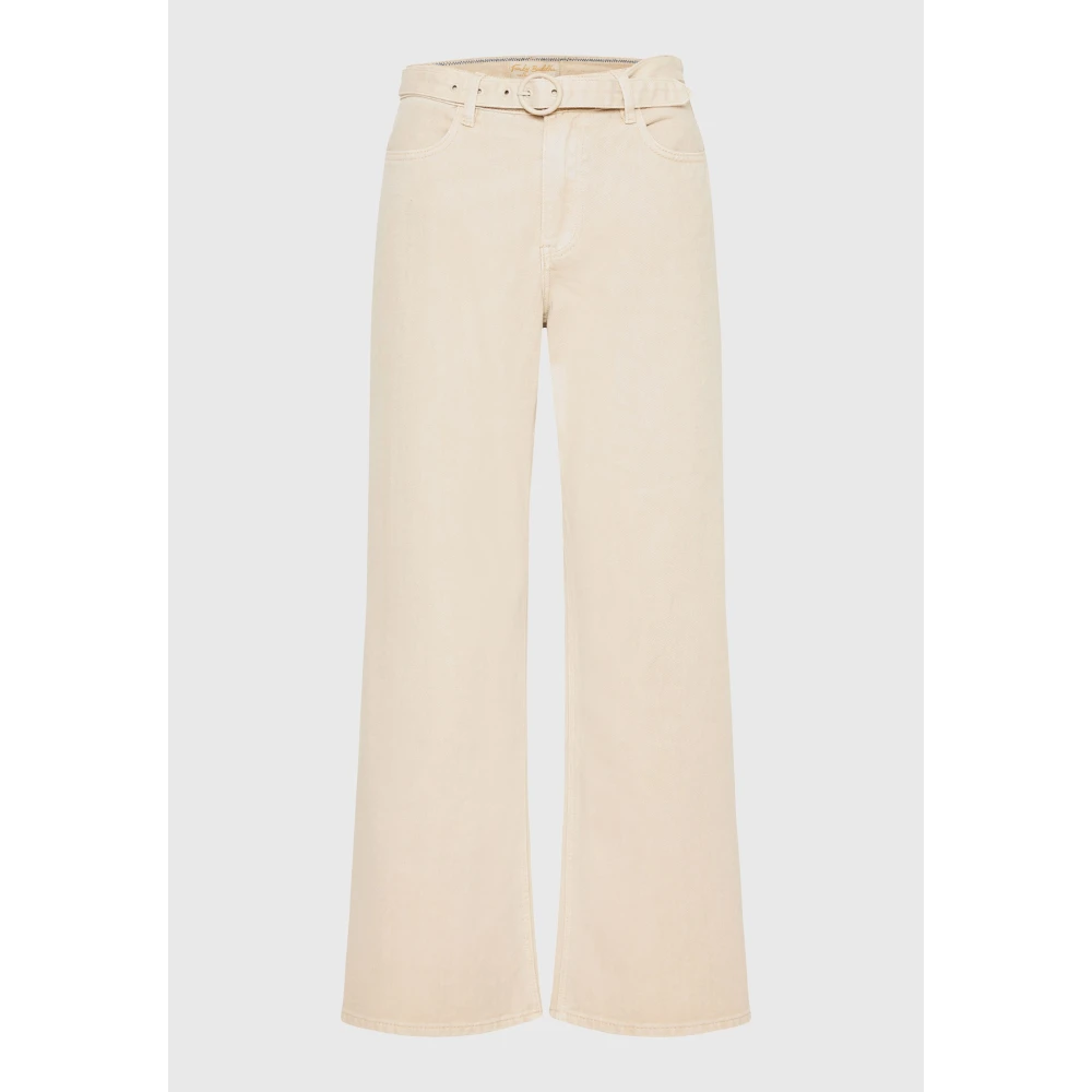 FUNKY BUDDHA Straight fit garment dyed τζιν παντελόνι με ζώνη