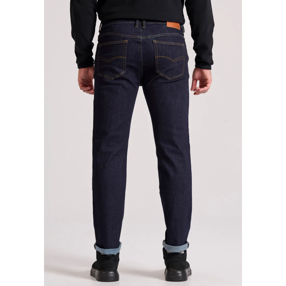 FUNKY BUDDHA Straight fit τζιν παντελόνι με whisker details