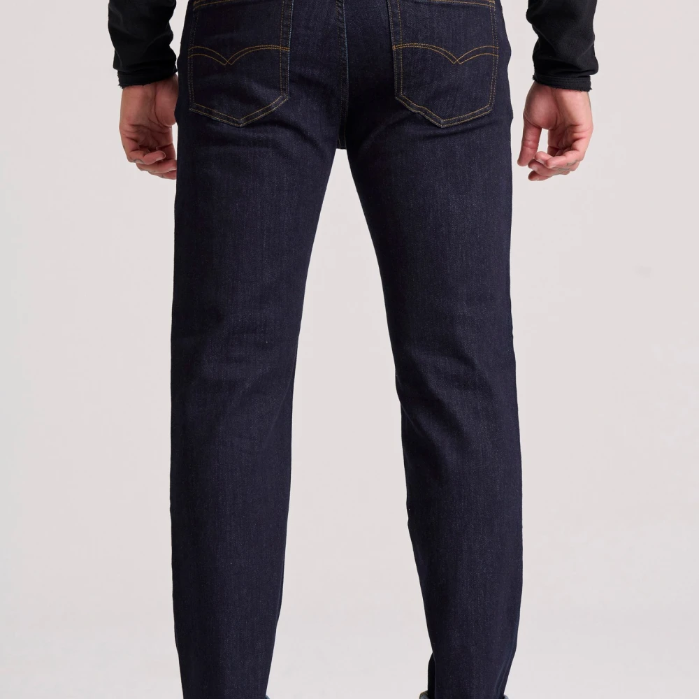 FUNKY BUDDHA Straight fit τζιν παντελόνι με whisker details