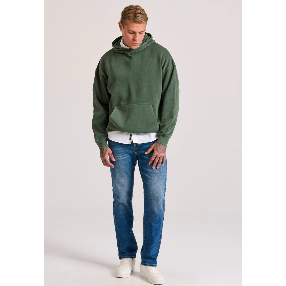 FUNKY BUDDHA Straight fit τζιν παντελόνι με whisker details