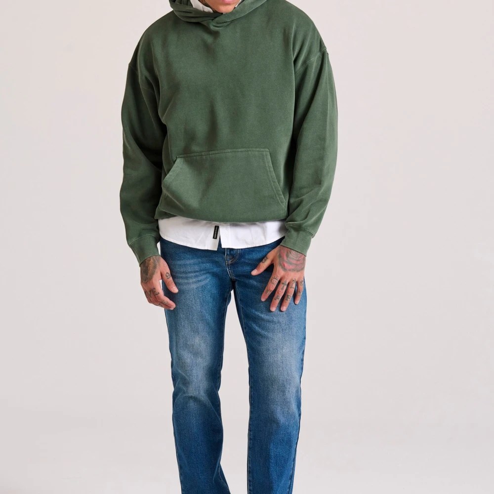 FUNKY BUDDHA Straight fit τζιν παντελόνι με whisker details