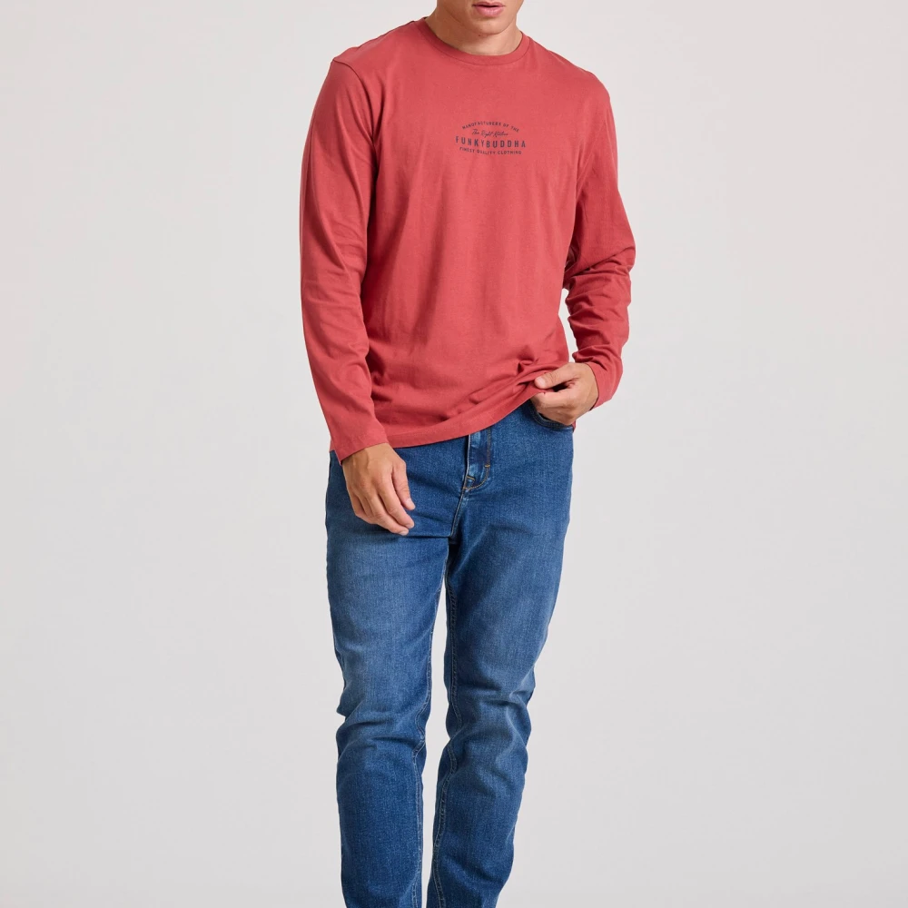 FUNKY BUDDHA Tapered fit τζιν με ελαφρύ ξεθώριασμα - LTB x Funk
