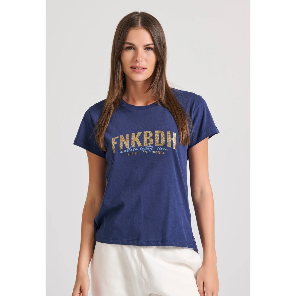FUNKY BUDDHA T-shirt με branded τύπωμα στο στήθος