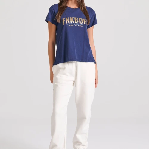 FUNKY BUDDHA T-shirt με branded τύπωμα στο στήθος