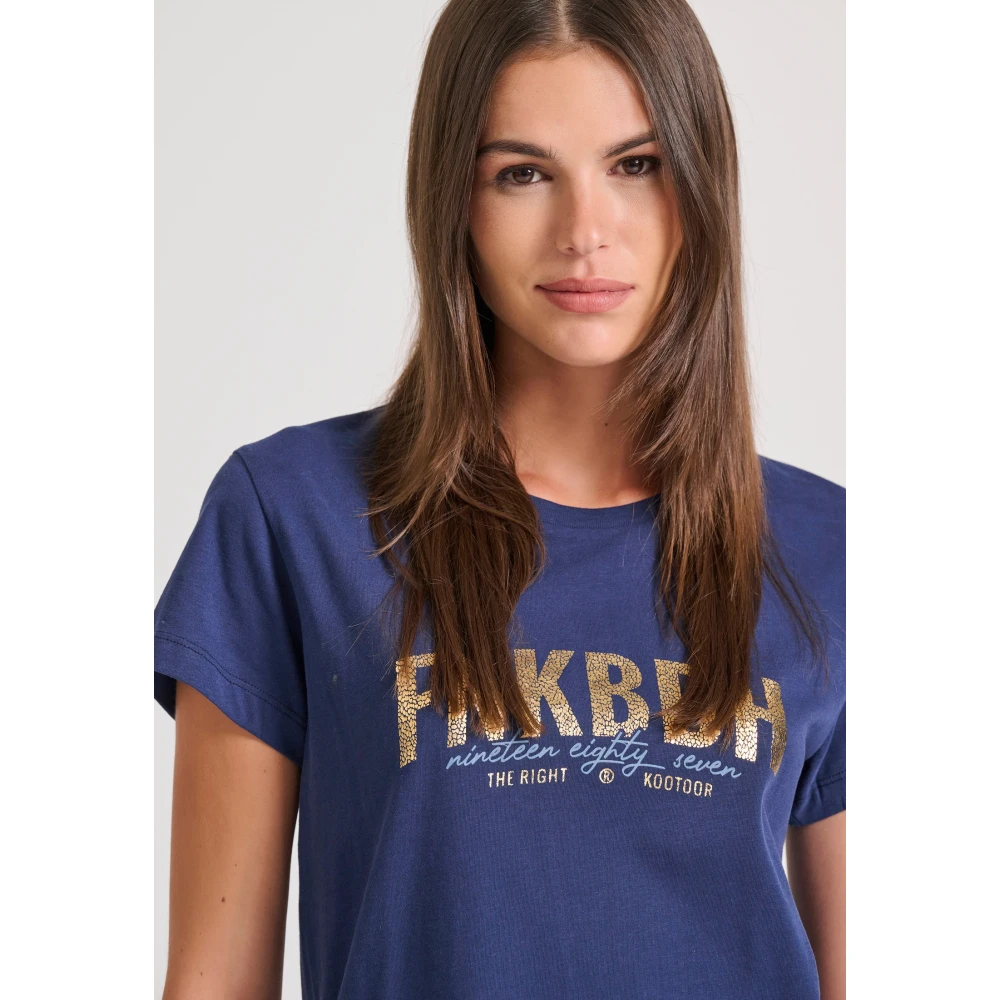 FUNKY BUDDHA T-shirt με branded τύπωμα στο στήθος