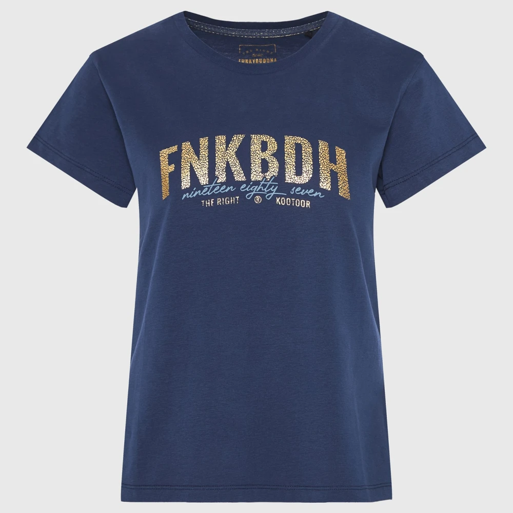 FUNKY BUDDHA T-shirt με branded τύπωμα στο στήθος