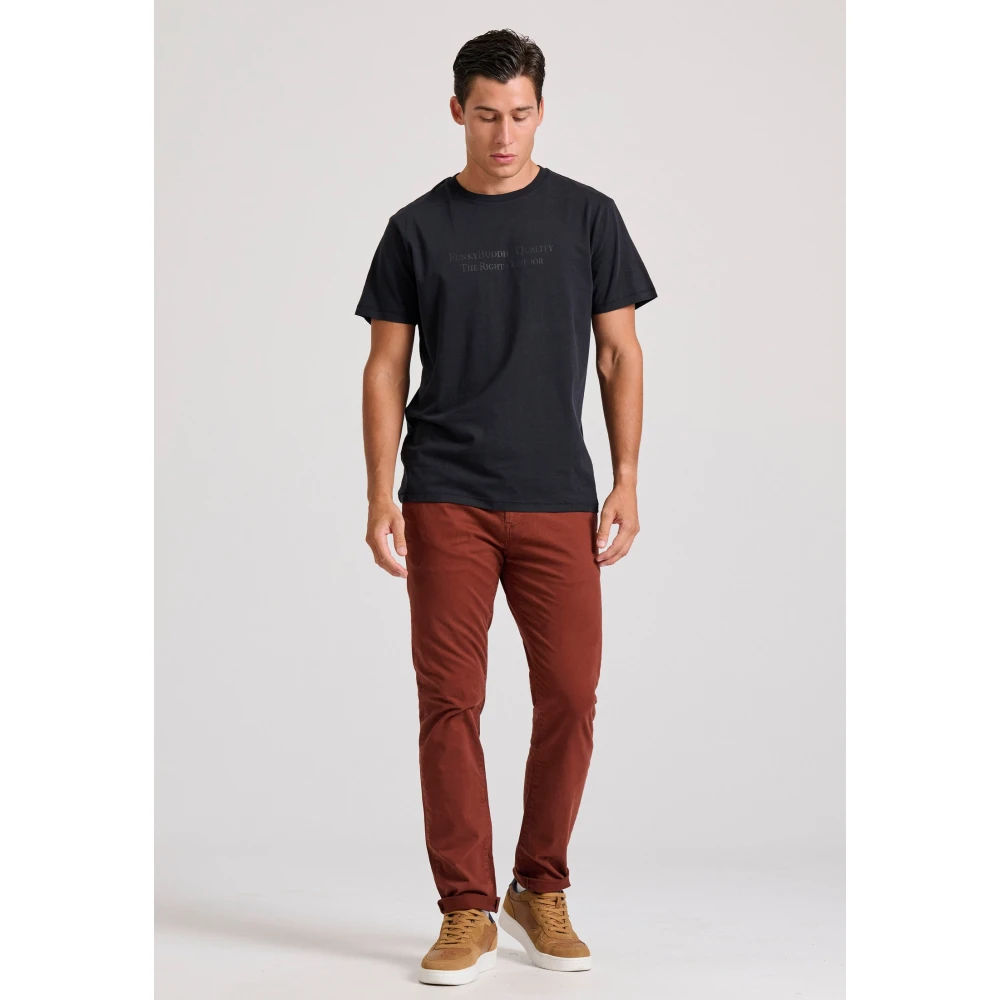 FUNKY BUDDHA T-shirt με branded τύπωμα στο στήθος