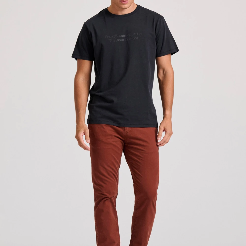 FUNKY BUDDHA T-shirt με branded τύπωμα στο στήθος