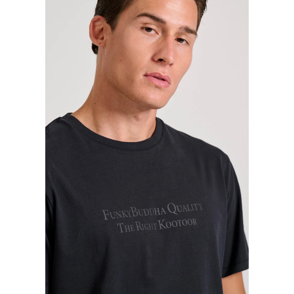 FUNKY BUDDHA T-shirt με branded τύπωμα στο στήθος