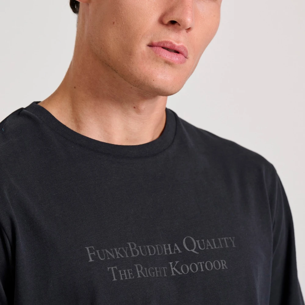 FUNKY BUDDHA T-shirt με branded τύπωμα στο στήθος