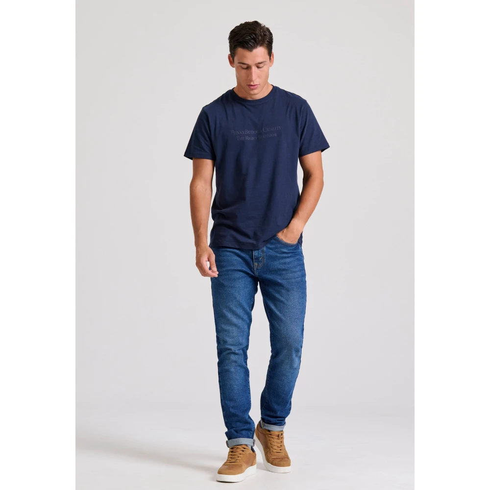 FUNKY BUDDHA T-shirt με branded τύπωμα στο στήθος