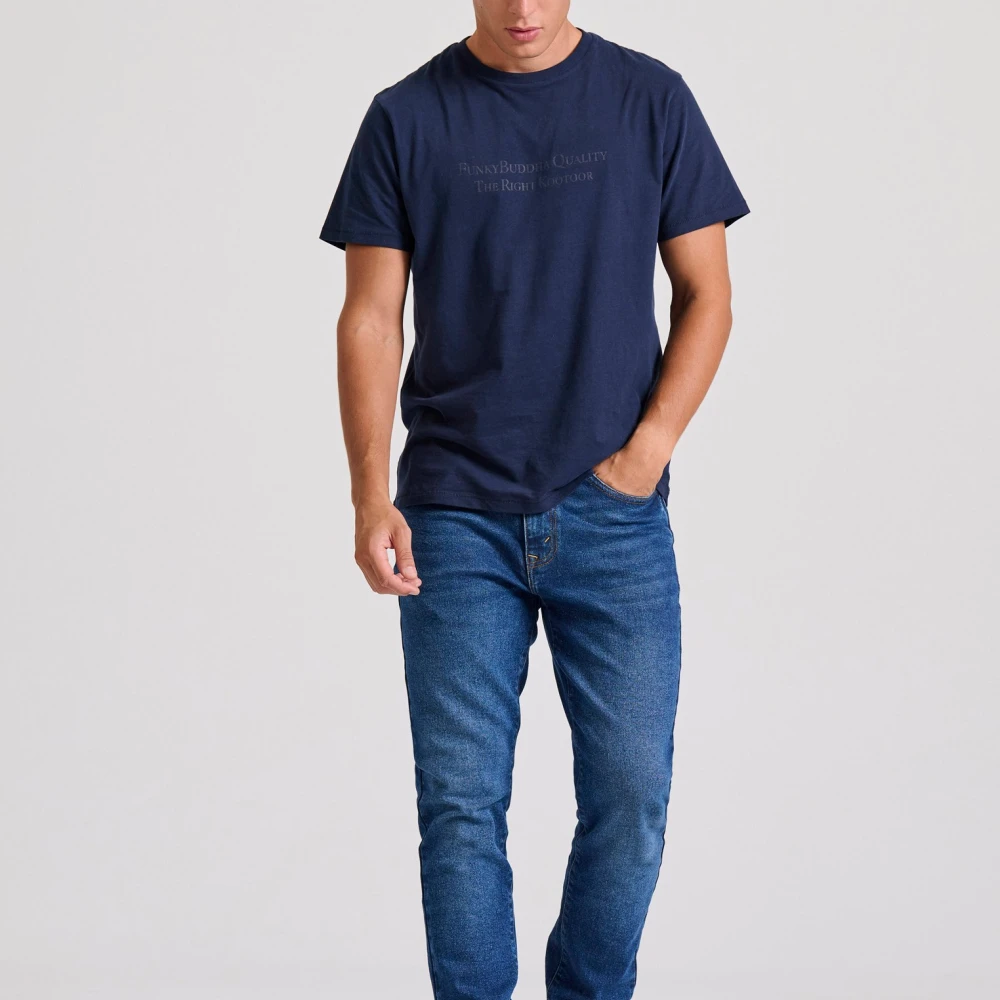 FUNKY BUDDHA T-shirt με branded τύπωμα στο στήθος