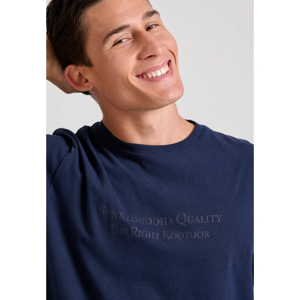 FUNKY BUDDHA T-shirt με branded τύπωμα στο στήθος