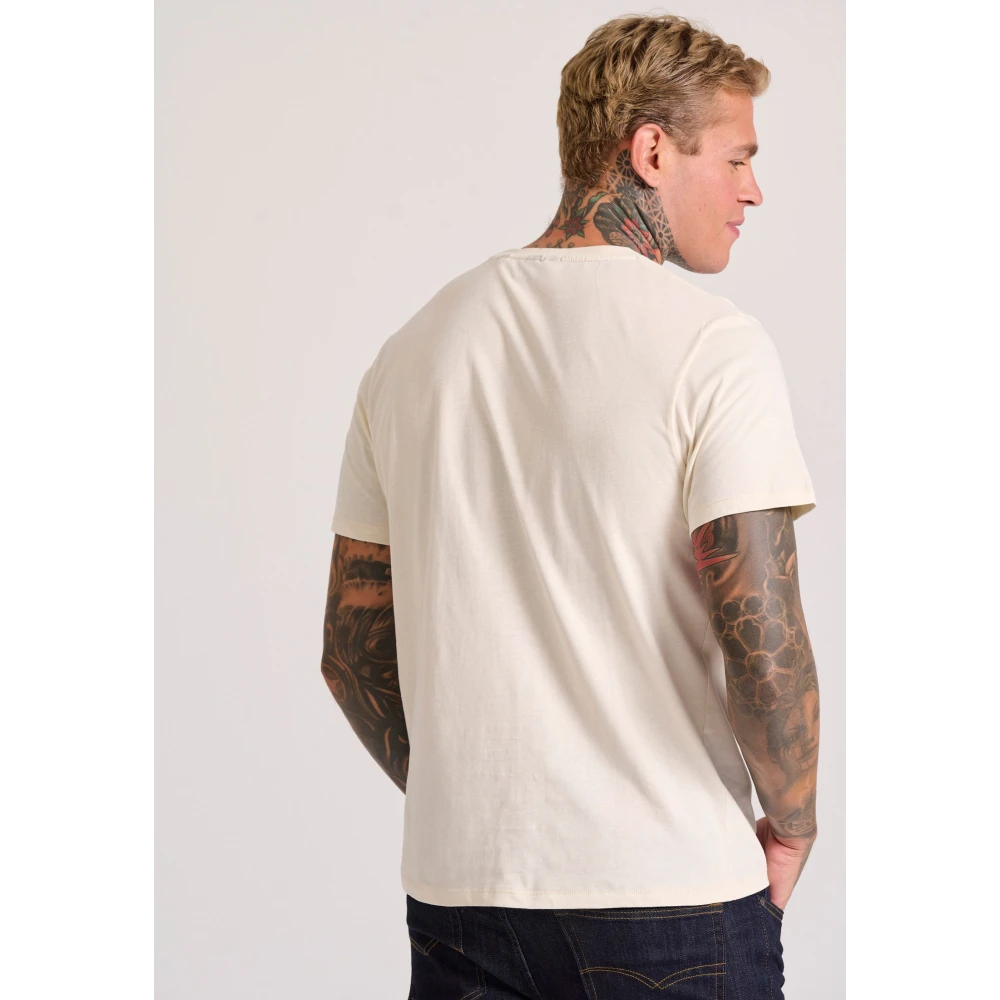 FUNKY BUDDHA T-shirt με flock artwork τύπωμα