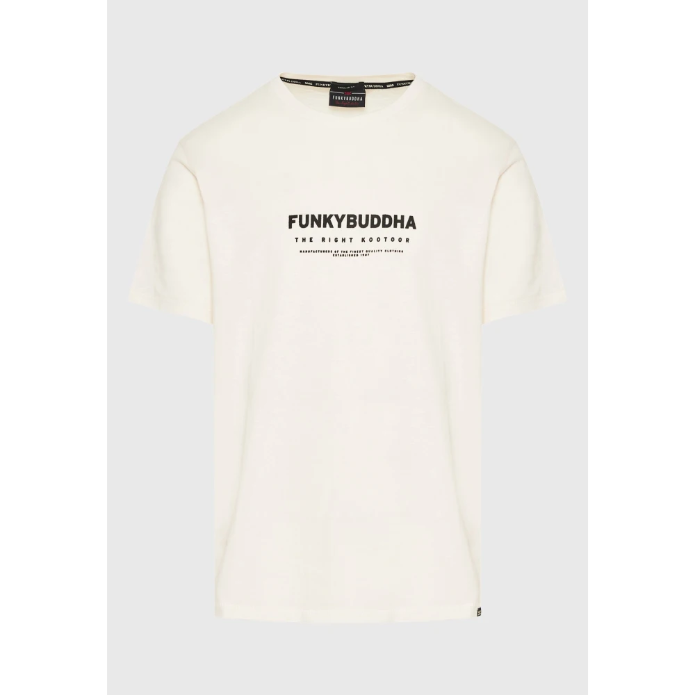 FUNKY BUDDHA T-shirt με flock artwork τύπωμα