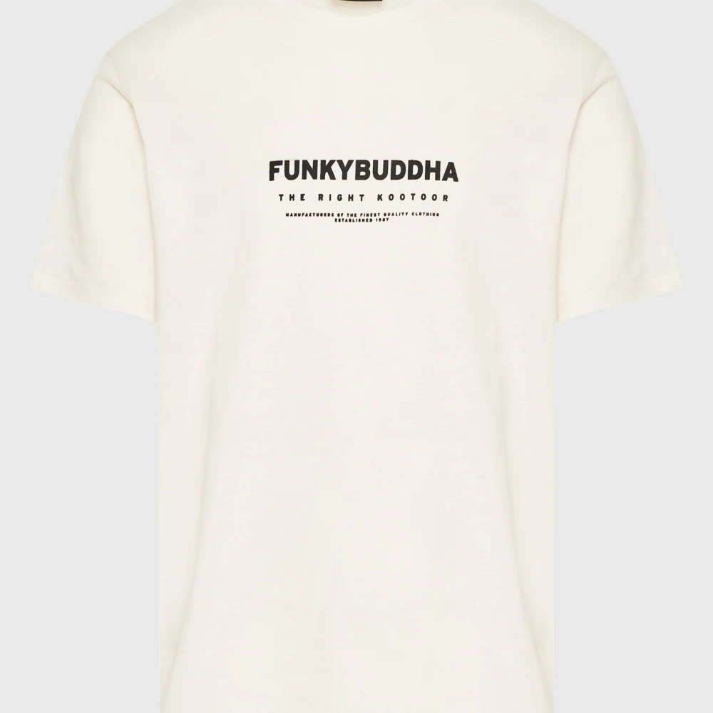 FUNKY BUDDHA T-shirt με flock artwork τύπωμα
