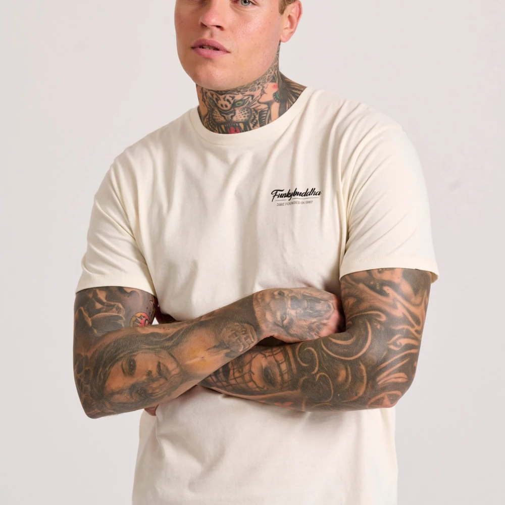FUNKY BUDDHA T-shirt με graphic τύπωμα στην πλάτη