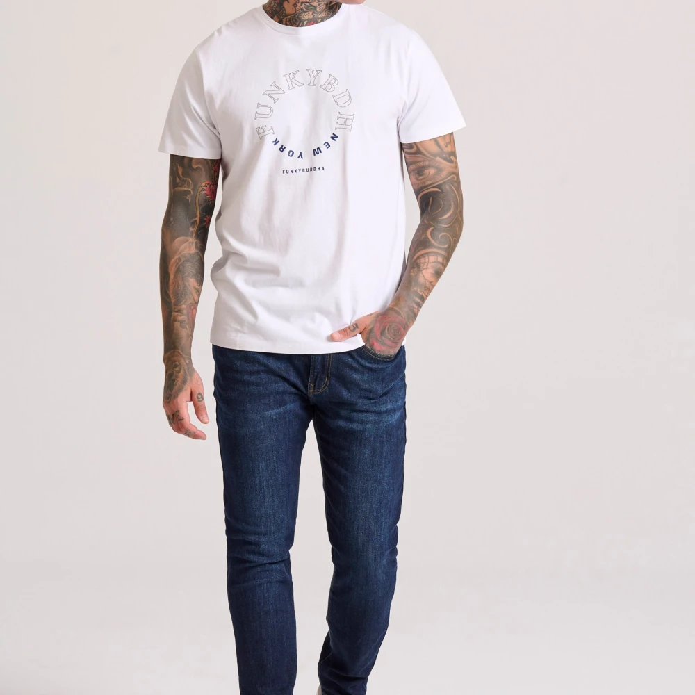 FUNKY BUDDHA T-shirt με graphic τύπωμα στο στήθος