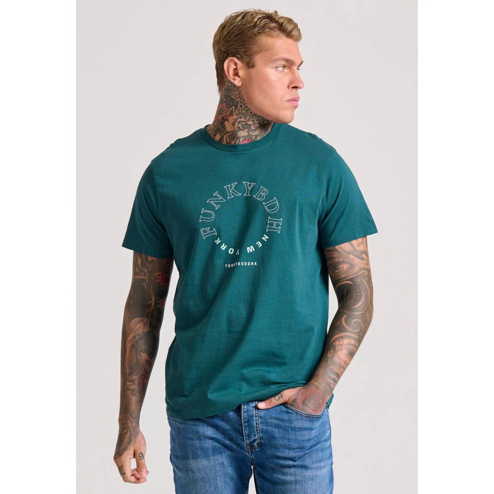 FUNKY BUDDHA T-shirt με graphic τύπωμα στο στήθος