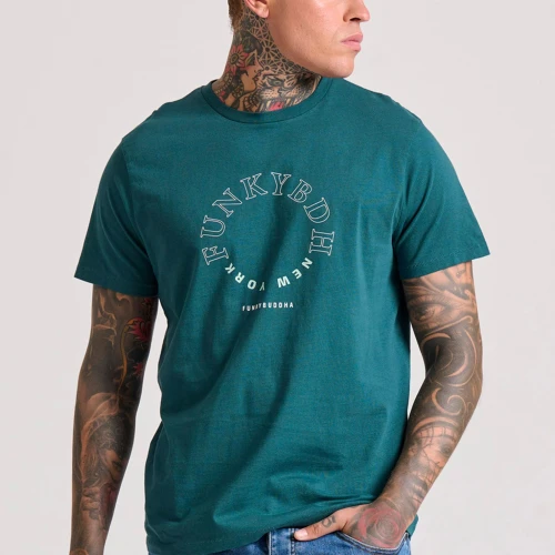 FUNKY BUDDHA T-shirt με graphic τύπωμα στο στήθος