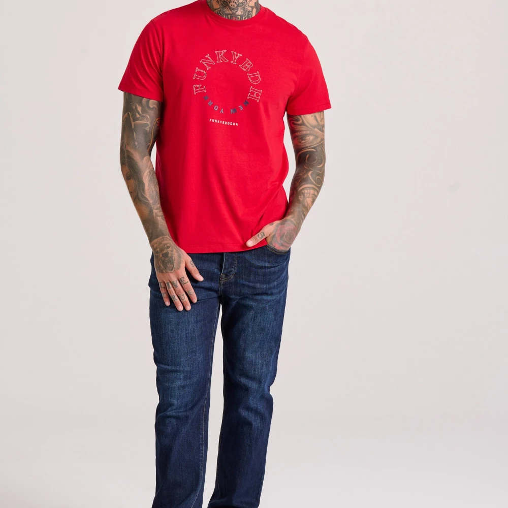 FUNKY BUDDHA T-shirt με graphic τύπωμα στο στήθος