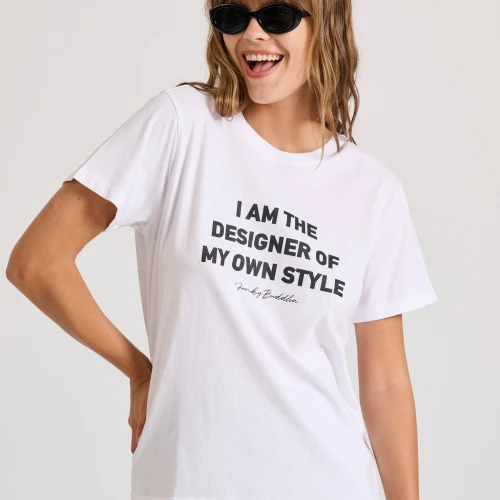 FUNKY BUDDHA T-shirt με text artwork τύπωμα στο στήθος