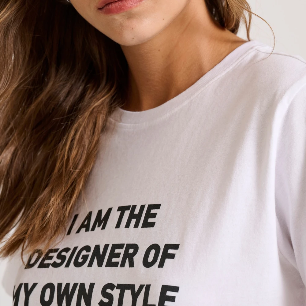 FUNKY BUDDHA T-shirt με text artwork τύπωμα στο στήθος
