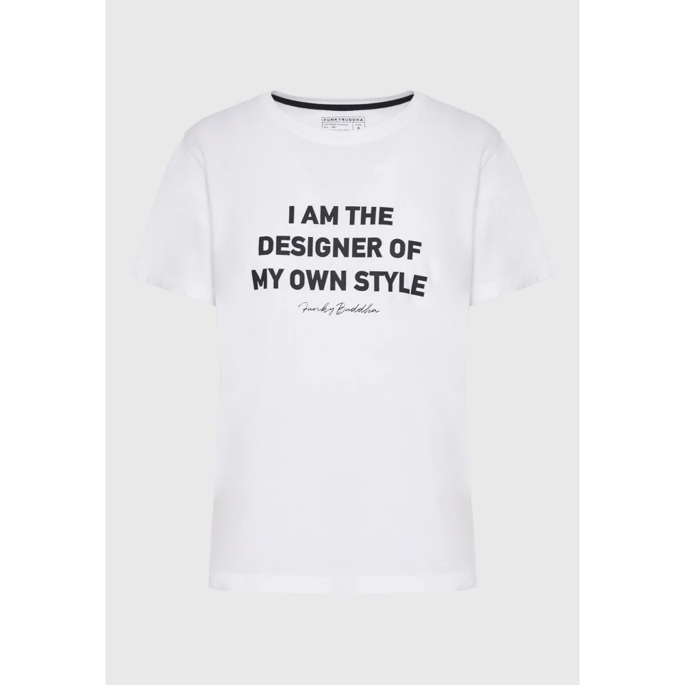 FUNKY BUDDHA T-shirt με text artwork τύπωμα στο στήθος