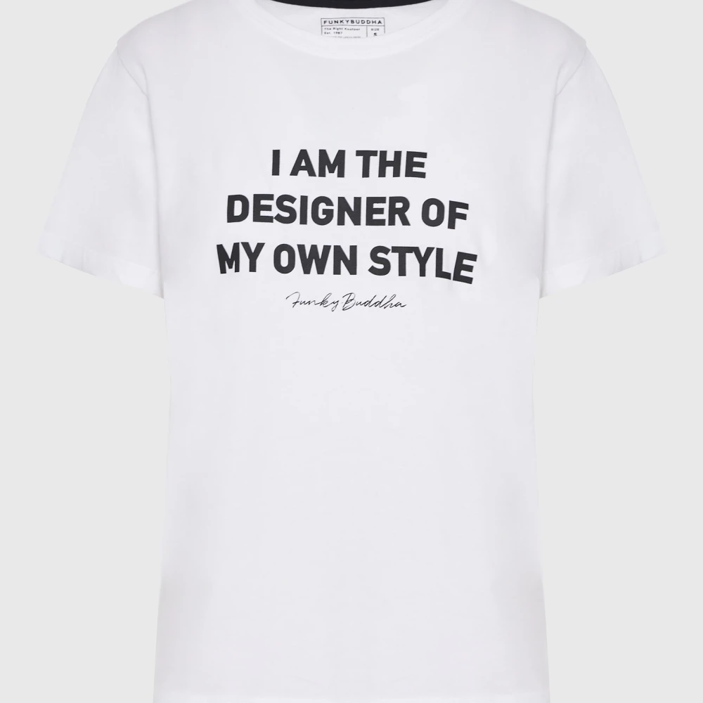 FUNKY BUDDHA T-shirt με text artwork τύπωμα στο στήθος