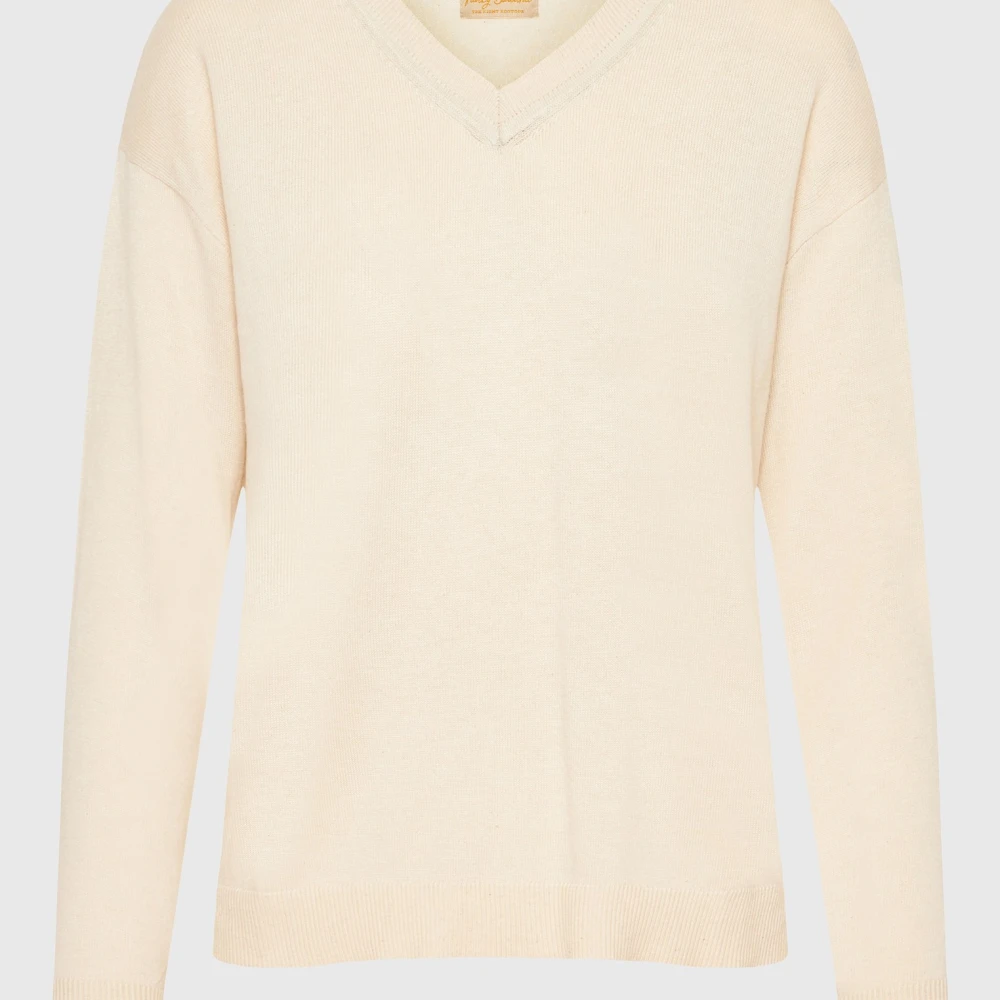 FUNKY BUDDHA V-neck πλεκτή μπλούζα με βισκόζη