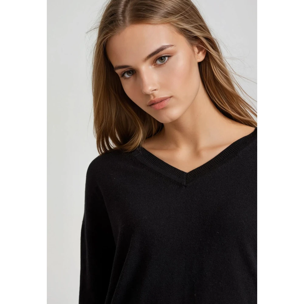 FUNKY BUDDHA V-neck πλεκτή μπλούζα με βισκόζη