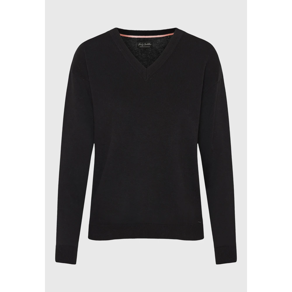 FUNKY BUDDHA V-neck πλεκτή μπλούζα με βισκόζη