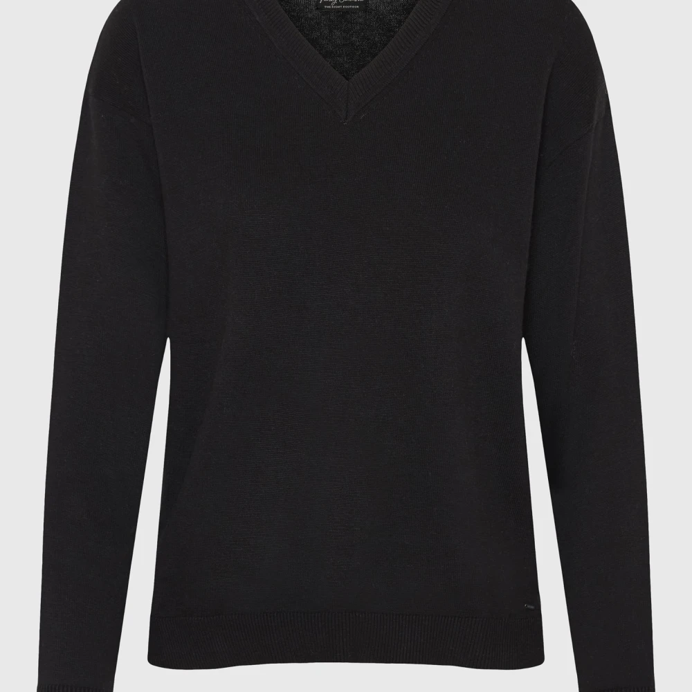 FUNKY BUDDHA V-neck πλεκτή μπλούζα με βισκόζη