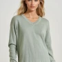 FUNKY BUDDHA V-neck πλεκτή μπλούζα με βισκόζη