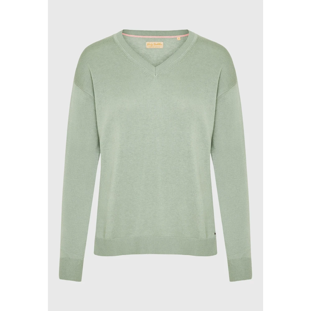 FUNKY BUDDHA V-neck πλεκτή μπλούζα με βισκόζη